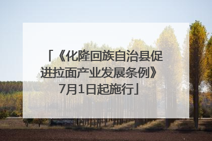 《化隆回族自治县促进拉面产业发展条例》7月1日起施行