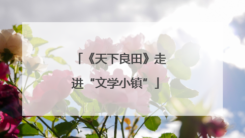 《天下良田》走进“文学小镇”