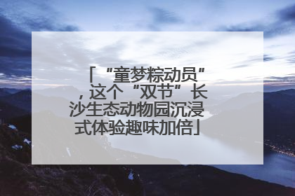 “童梦粽动员”，这个“双节”长沙生态动物园沉浸式体验趣味加倍