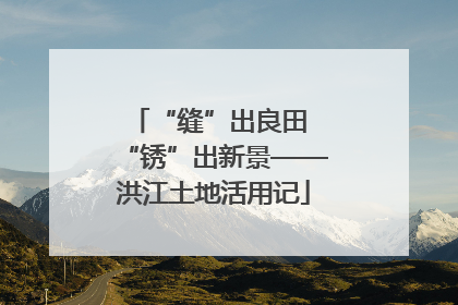 “缝”出良田 “锈”出新景——洪江土地活用记
