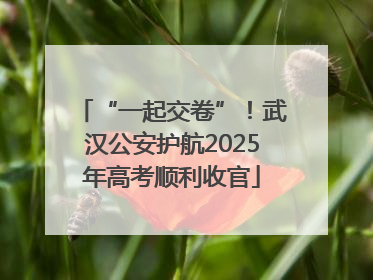 “一起交卷”！武汉公安护航2025年高考顺利收官