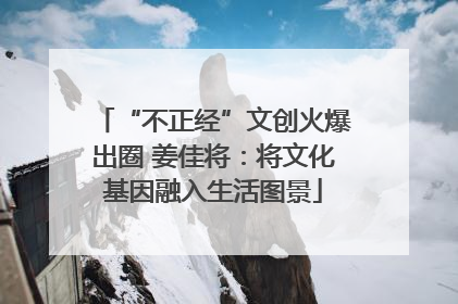 “不正经”文创火爆出圈 姜佳将：将文化基因融入生活图景