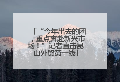 “今年出去的团，重点奔赴新兴市场！”记者直击昆山外贸第一线