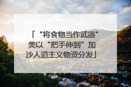 “将食物当作武器” 美以“把手伸到”加沙人道主义物资分发