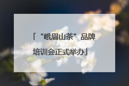 “峨眉山茶”品牌培训会正式举办