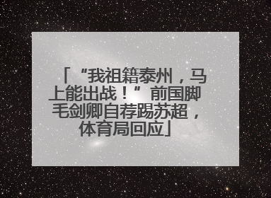 “我祖籍泰州，马上能出战！”前国脚毛剑卿自荐踢苏超，体育局回应