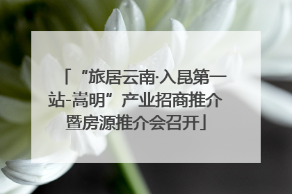 “旅居云南·入昆第一站-嵩明”产业招商推介暨房源推介会召开