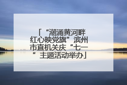 “潮涌黄河畔 红心映党旗”滨州市直机关庆“七一”主题活动举办