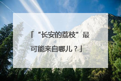 “长安的荔枝”最可能来自哪儿？