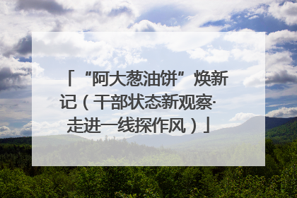“阿大葱油饼”焕新记（干部状态新观察·走进一线探作风）