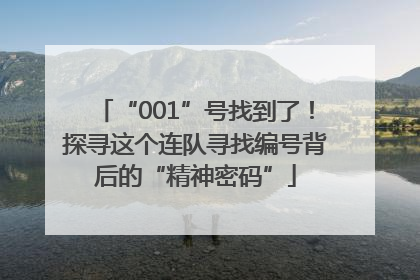 “001”号找到了！探寻这个连队寻找编号背后的“精神密码”