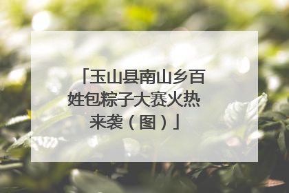 玉山县南山乡百姓包粽子大赛火热来袭（图）