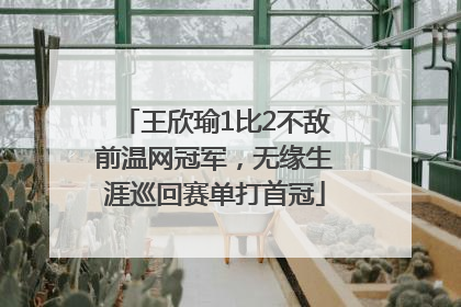 王欣瑜1比2不敌前温网冠军，无缘生涯巡回赛单打首冠