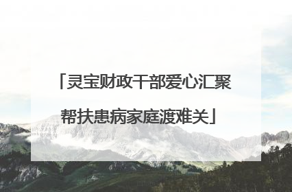 灵宝财政干部爱心汇聚 帮扶患病家庭渡难关