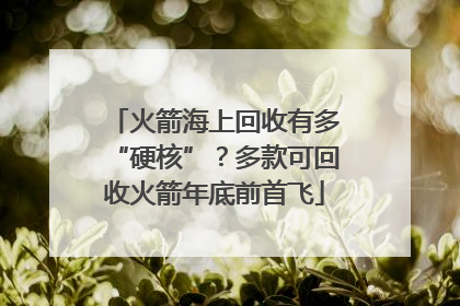 火箭海上回收有多“硬核”？多款可回收火箭年底前首飞
