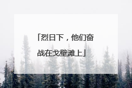 烈日下，他们奋战在戈壁滩上