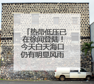 热带低压已在徐闻登陆！今天白天海口仍有明显风雨天气