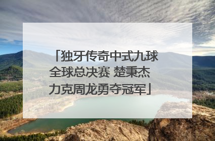 独牙传奇中式九球全球总决赛 楚秉杰力克周龙勇夺冠军
