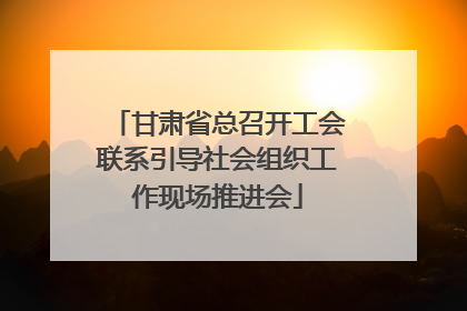 甘肃省总召开工会联系引导社会组织工作现场推进会