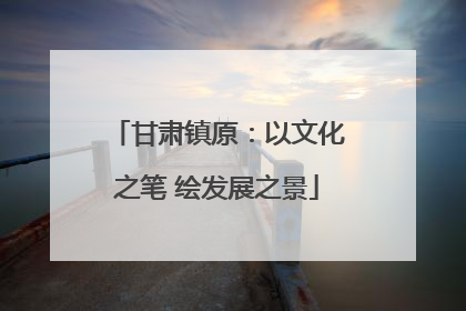 甘肃镇原：以文化之笔 绘发展之景