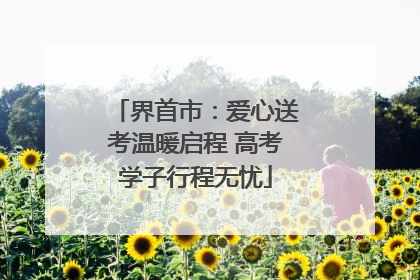 界首市：爱心送考温暖启程 高考学子行程无忧