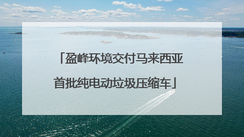 盈峰环境交付马来西亚首批纯电动垃圾压缩车