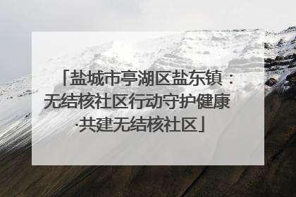 盐城市亭湖区盐东镇：无结核社区行动守护健康 ·共建无结核社区
