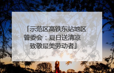 示范区高铁东站地区管委会：夏日送清凉 致敬最美劳动者