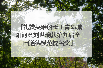 礼赞英雄船长！青岛城阳河套刘世瑜获第九届全国道德模范提名奖