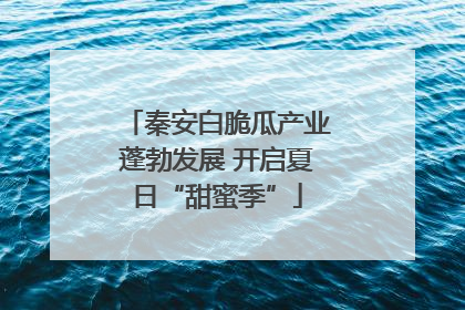 秦安白脆瓜产业蓬勃发展 开启夏日“甜蜜季”
