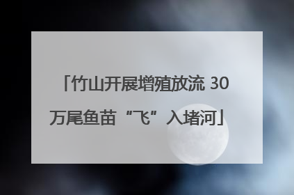 竹山开展增殖放流 30万尾鱼苗“飞”入堵河