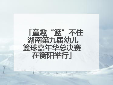 童趣“篮”不住 湖南第九届幼儿篮球嘉年华总决赛在衡阳举行