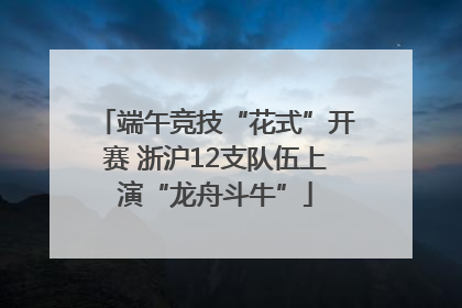 端午竞技“花式”开赛 浙沪12支队伍上演“龙舟斗牛”