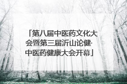 第八届中医药文化大会暨第三届沂山论健·中医药健康大会开幕