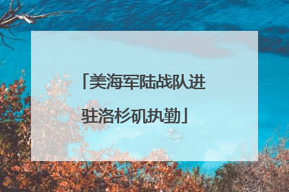 美海军陆战队进驻洛杉矶执勤