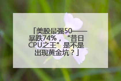 美股最强50——暴跌74%，“昔日CPU之王”是不是出现黄金坑？