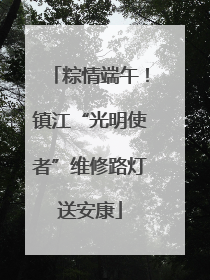 粽情端午！镇江“光明使者”维修路灯送安康