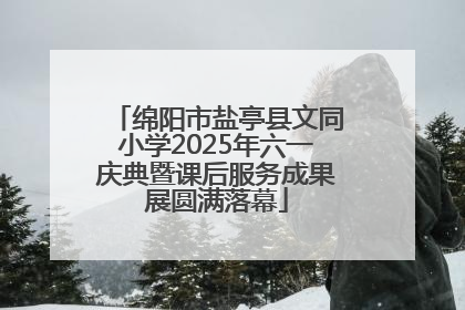 绵阳市盐亭县文同小学2025年六一庆典暨课后服务成果展圆满落幕
