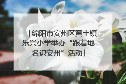 绵阳市安州区黄土镇乐兴小学举办“跟着地名识安州”活动