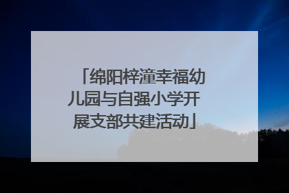 绵阳梓潼幸福幼儿园与自强小学开展支部共建活动