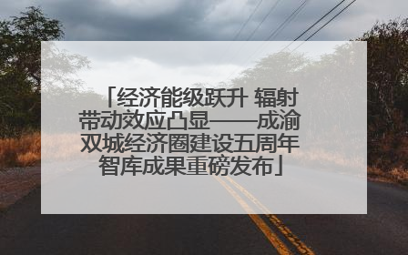 经济能级跃升 辐射带动效应凸显——成渝双城经济圈建设五周年智库成果重磅发布