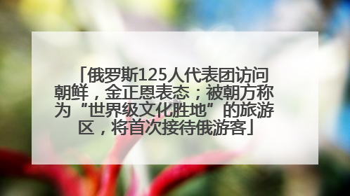 俄罗斯125人代表团访问朝鲜，金正恩表态；被朝方称为“世界级文化胜地”的旅游区，将首次接待俄游客