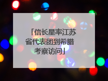 信长星率江苏省代表团到希腊考察访问