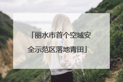 丽水市首个空域安全示范区落地青田