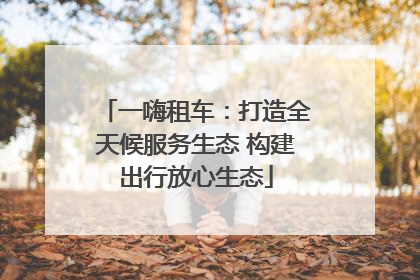 一嗨租车：打造全天候服务生态 构建出行放心生态