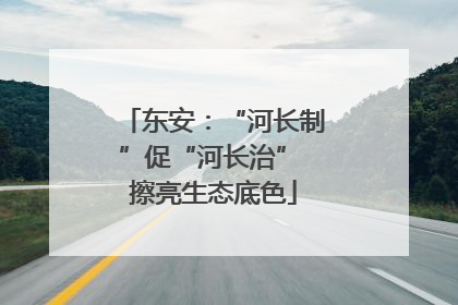东安：“河长制”促“河长治” 擦亮生态底色
