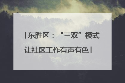 东胜区：“三双”模式让社区工作有声有色