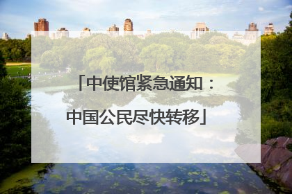 中使馆紧急通知：中国公民尽快转移