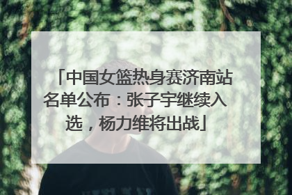 中国女篮热身赛济南站名单公布：张子宇继续入选，杨力维将出战