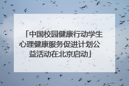 中国校园健康行动学生心理健康服务促进计划公益活动在北京启动